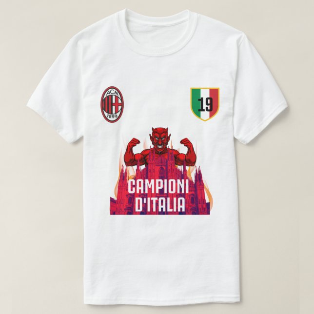 T-shirt AC Milan Campione d_Italia Scudetto (Design devant)