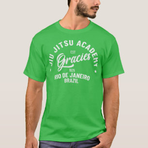 T-shirt Académie Jiu Jitsu Gracies Rio De Janeiro Brésil