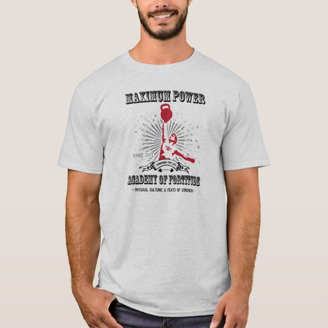 T-shirt Académie maximum de Kettlebell de puissance de (Devant)