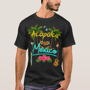 T-shirt Acapulco Mexico Beach Summer Palm Surf Sun set Pal