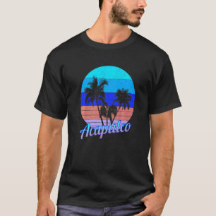 T-shirt Acapulco Retro Tropical Palm Trees Vacances
