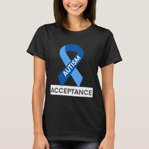 T-shirt Acceptation de l'autisme Ruban bleu