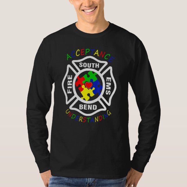 T-shirt Acceptation Fire South Ems Bend Comprendre Puzzl (Devant)