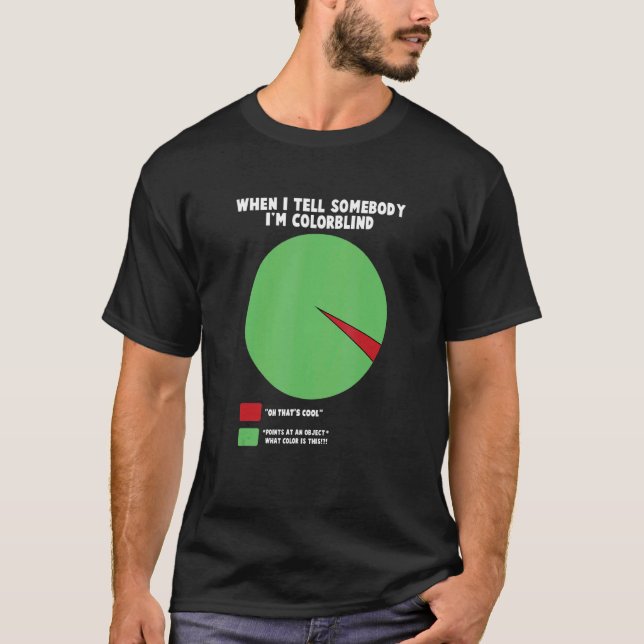 T-shirt Accepté Couleur Couleur Aveugle Couleur Amusant 7 (Devant)