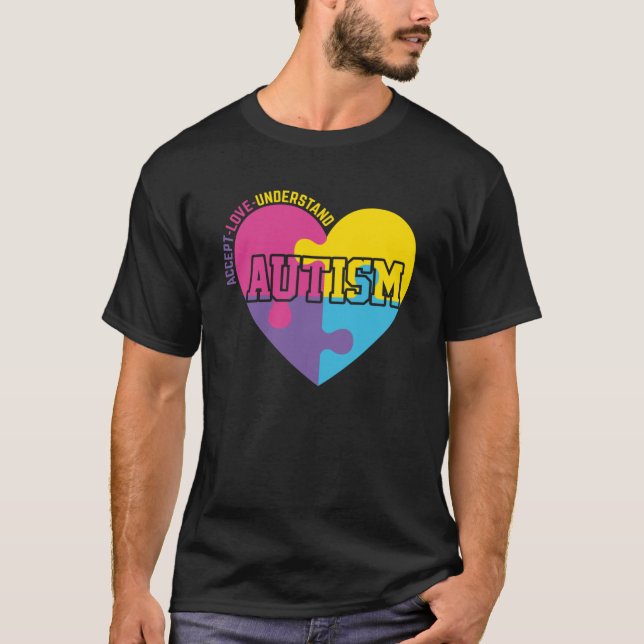 T-shirt Accepter- Amour- Comprendre- Autisme (Devant)