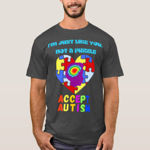 T-shirt Accepter Autisme Blue Je suis comme vous