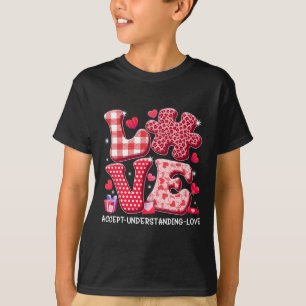 T-shirt Accepter Comprendre Amour Sensibilisation sur l'au