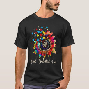 T-shirt Accepter Comprendre Amour Tournesol Puzzle Autism