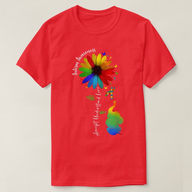 T-shirt Accepter Comprendre la Sensibilisation sur l'autis (Design devant)