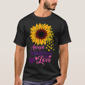 T-shirt Accepter Comprendre l'amour Autisme Support Tourne