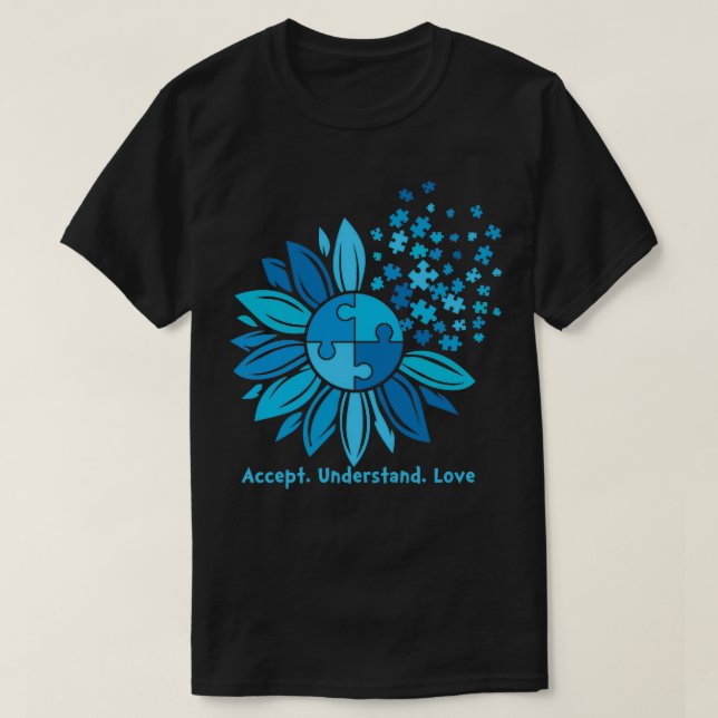 T-shirt Accepter l'amour Comprendre la Sensibilisation sur (Design devant)