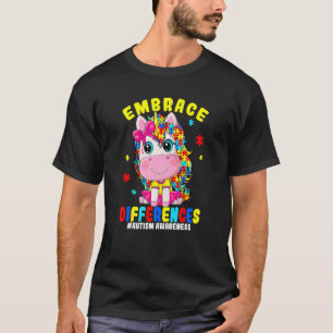 T-shirt Accepter les Différences Licorne Pièce de Puzzle A