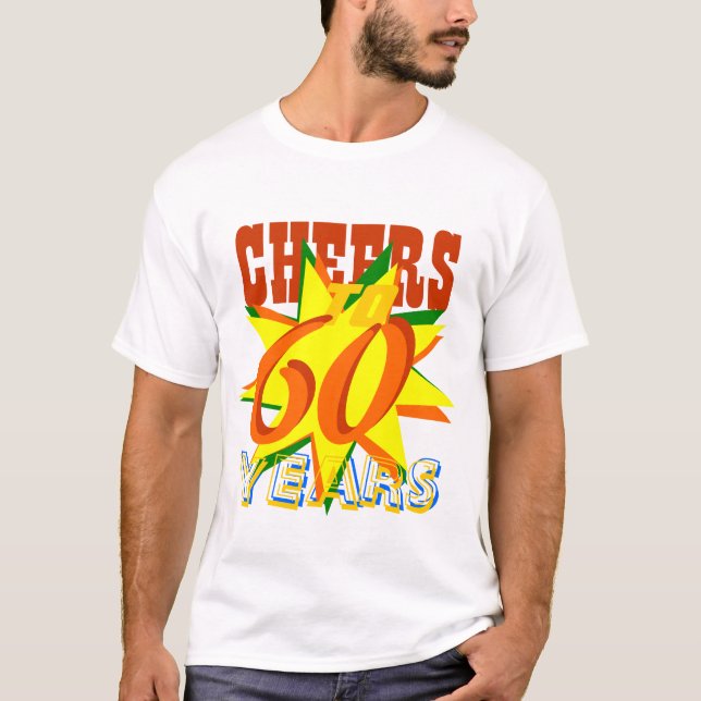 T-shirt Acclamations à 60 ans d'anniversaire (Devant)