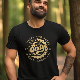 T-shirt Acclamations Et Bières Soixante Ans Anniversaire N