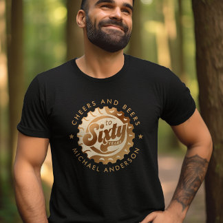 T-shirt Acclamations Et Bières Soixante Ans Anniversaire N