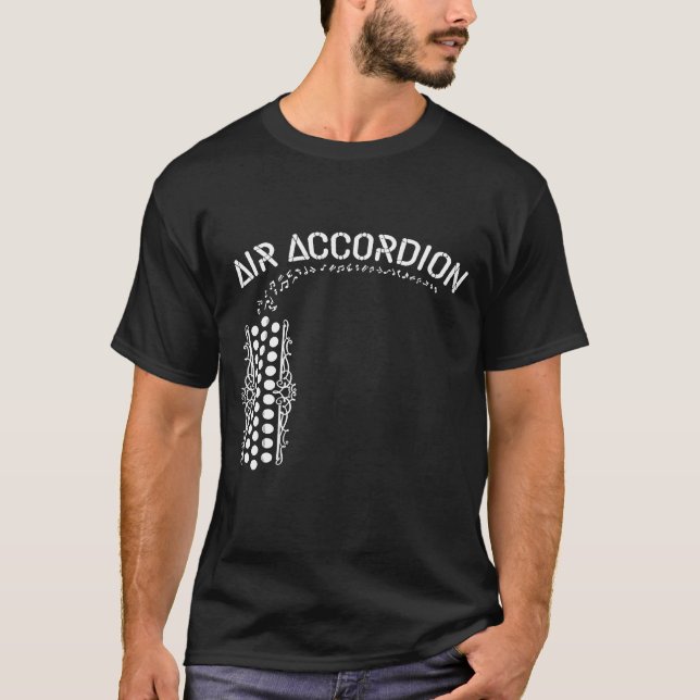T-shirt Accordéon aérien instrument de musique (Devant)