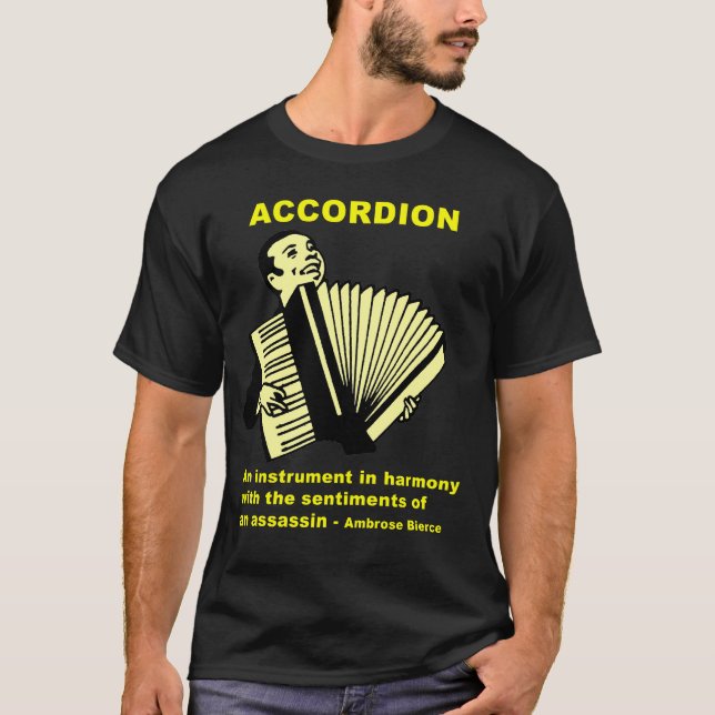 T-shirt Accordéon : Citation d'Ambrose Bierce (Devant)