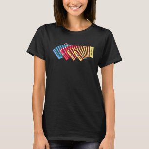 T-shirt Accordéon Rétro Accordioniste Musicien Harmonica I