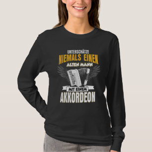 T-shirt Accordéon Vieux Musicien Musique Fisarmonica Conce