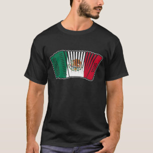 T-shirt Accordion Drapeau Mexicain Fier Norteo Music Playe