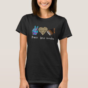 T-shirt Accordion Love Peace Music Accordionist Music Leop