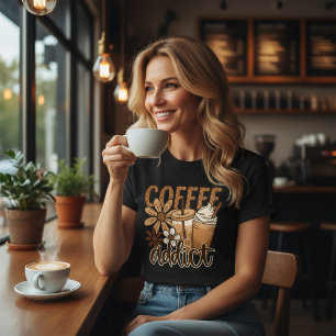 T-shirt Accro au café. 