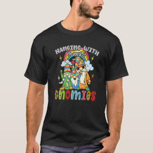 T-shirt Accrochage Avec Gnomies Gnome Joyeux Noël Tie Dye