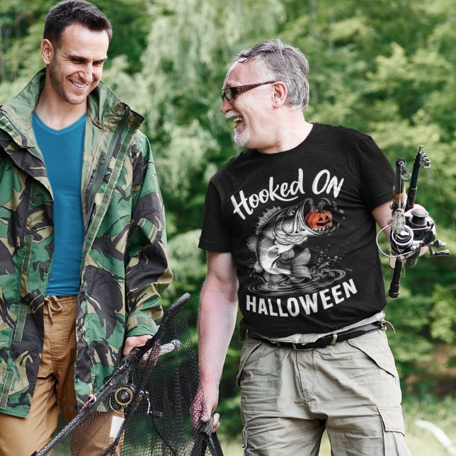T-shirt Accroché à la pêche à l'halloween (Créateur téléchargé)