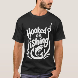 T-shirt Accroché à la pêche version blanche