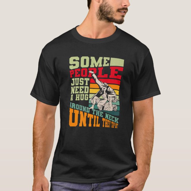 T-shirt Accroche Autour Du Cou Tap Out Bjj Jiu Jit Brésili (Devant)