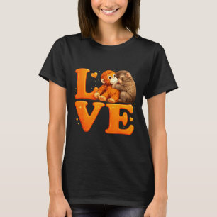 T-shirt Accroche-Toi Singe Poing Mignonne Peluche De Macaq