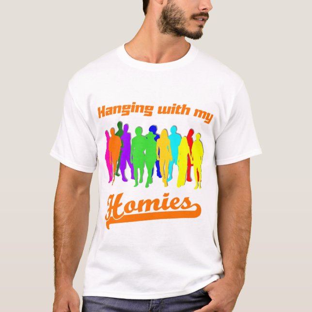 T-shirt Accrocher avec mon Homies (Devant)