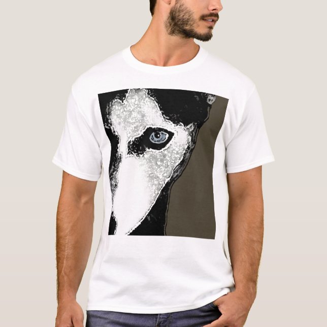 T-shirt Accrochez le chien de traîneau (Devant)