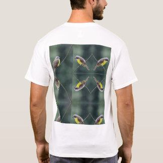 T-shirt accroupi vers le bas ou pas l'oiseau avec le pix