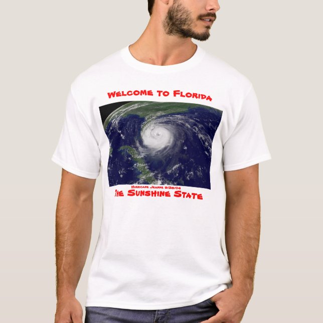 T-shirt Accueil à la chemise d'ouragan de la Floride (Devant)