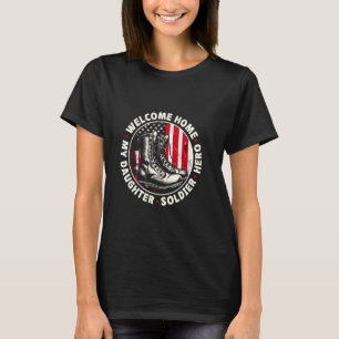 T-shirt Accueil amusant mon héros de soldat ma fille