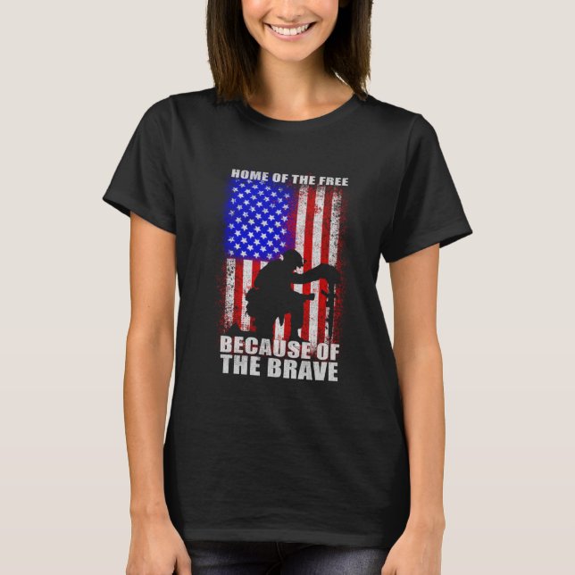 T-shirt Accueil De La Libération À Cause De La Brave Trous (Devant)