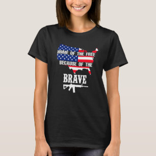 T-shirt Accueil De La Liberté À Cause De La Brave Armée
