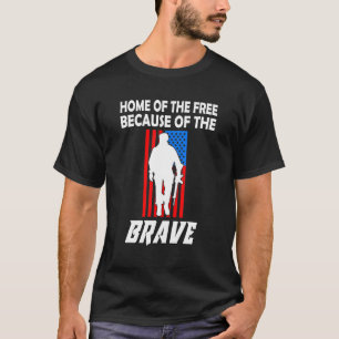 T-shirt Accueil De La Liberté À Cause De La Brave Vintage 