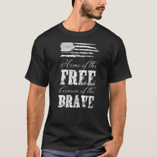 T-shirt Accueil De La Liberté À Cause Du Brave 4 Juillet U