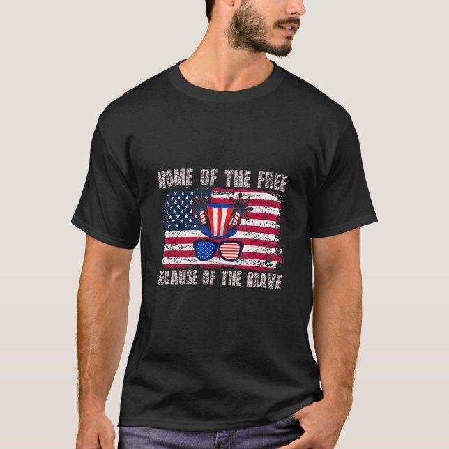 T-shirt Accueil De La Liberté À Cause Du Courageux (Devant)