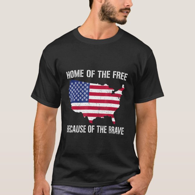 T-shirt Accueil De La Liberté À Cause Du Courageux Patriot (Devant)