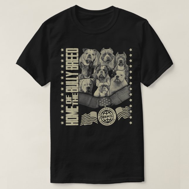 T-shirt Accueil de la race Bully ABKC American Bully Kenne (Design devant)
