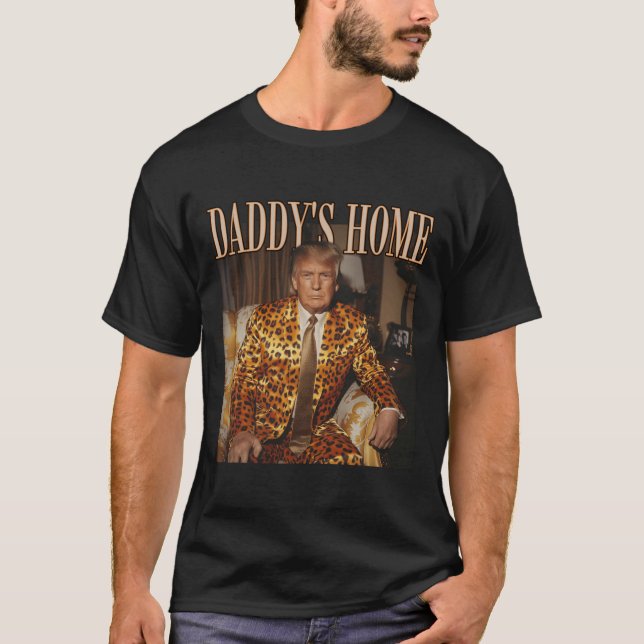 T-shirt Accueil de papa Trump Trump 2024 Leopard drôle (Devant)