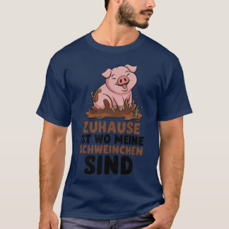 T-shirt Accueil est où sont mes petits cochons Ferme agric