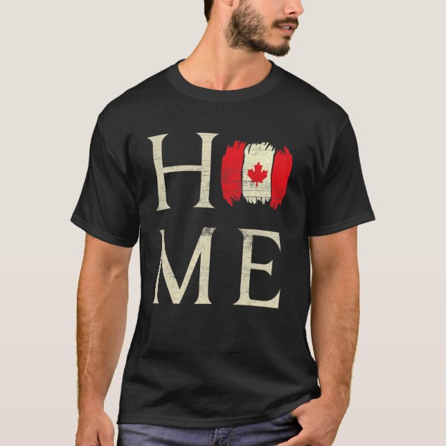 T-shirt Accueil Fête du Canada Maple Fier Drapeau canadien (Devant)