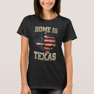 T-shirt Accueil Le Texas Vintage États-Unis Drapeau Texan 