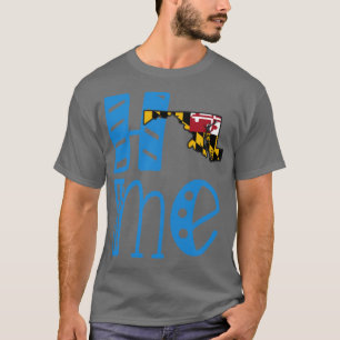 T-shirt Accueil Maryland en lettres de blocs d'art