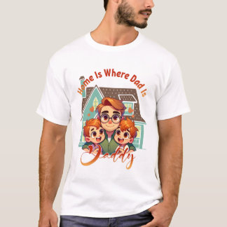 T-shirt Accueil Où est papa - Idée cadeau de fête du père
