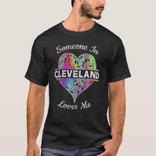 T-shirt Accueil Rainbow Pride Coeur Quelqu'un à Cleveland